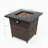 Square Gas Fire Pit Table 28Inch, Steel Tabletop, Includes Rocks, Propane/ Operated 28Inch Table, Frame & Top, Propane/Liquefied Petroleum Fuel, 20 Sq.Ft Heating