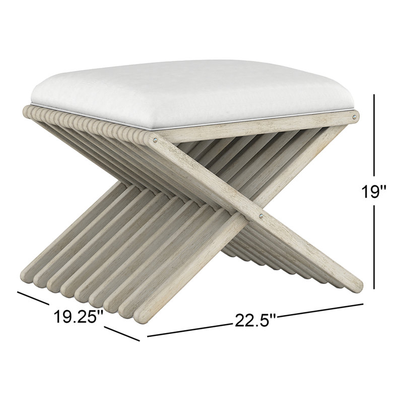 Tabouret d'appoint en bois massif Trevor