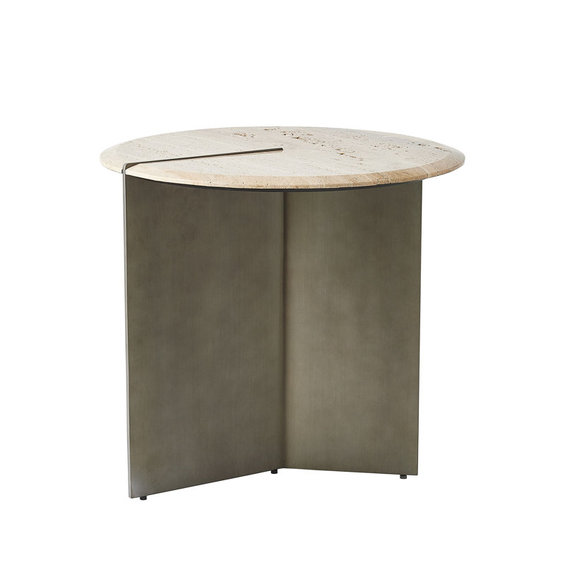 Stone End Table, 24" H x 26" W x 26" D