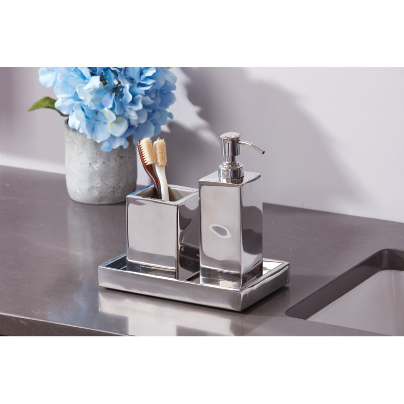 Ensemble d'accessoires de salle de bain Modern Shiny, 3 pièces