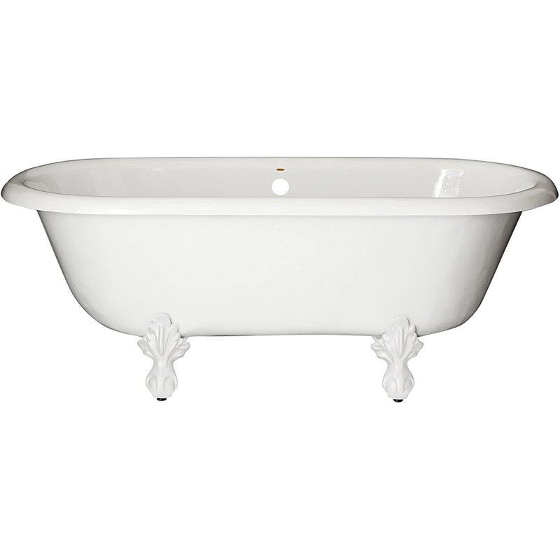 Marquise 66" x 30" Clawfoot Soaking Bathtub, White