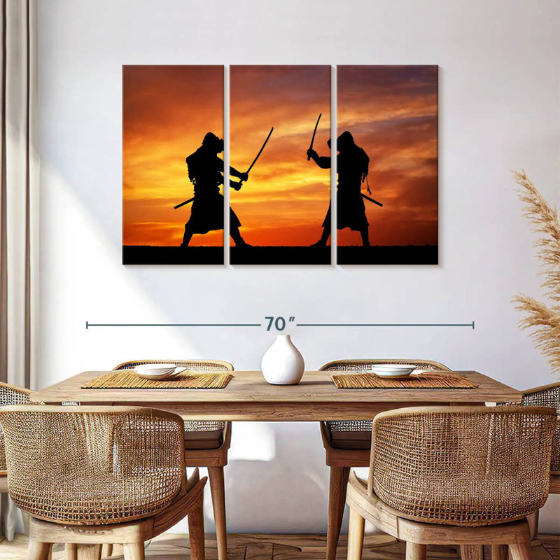 Leisha Samurai Sunset Duel, 36" H x 57" W