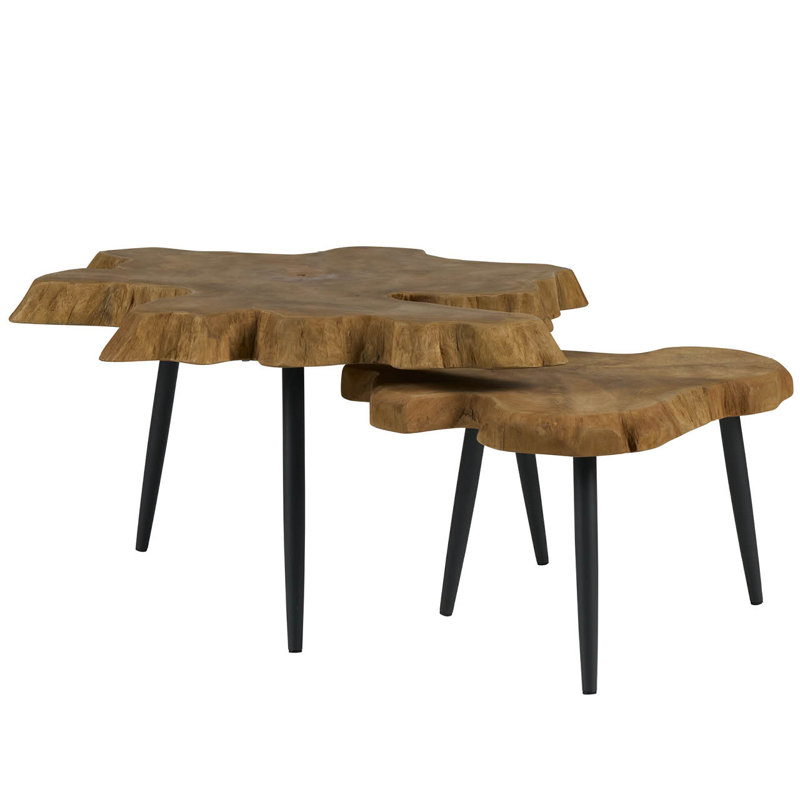 Oasis Solid Wood Nesting End Table