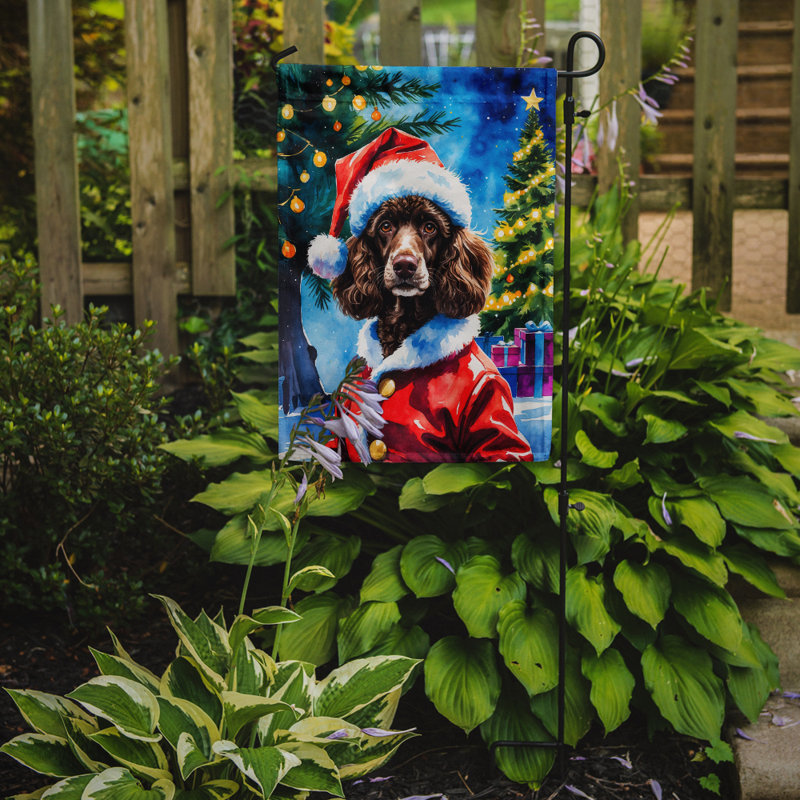 Drapeau de jardin Doberman Pinscher, Caniche chocolat