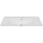 Plateau de meuble-lavabo simple 36 po avec lavabo blanc, 3 trous de robinet, céramique-121099864