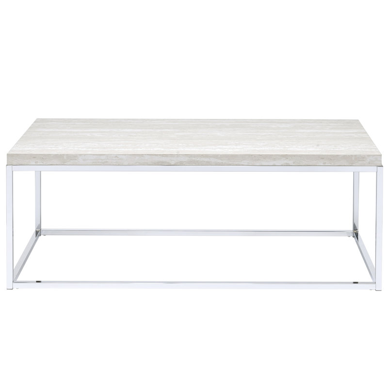 Elegant Coffee Table With Oak Ornament And Sled Base Construction System Rectangular Configuration