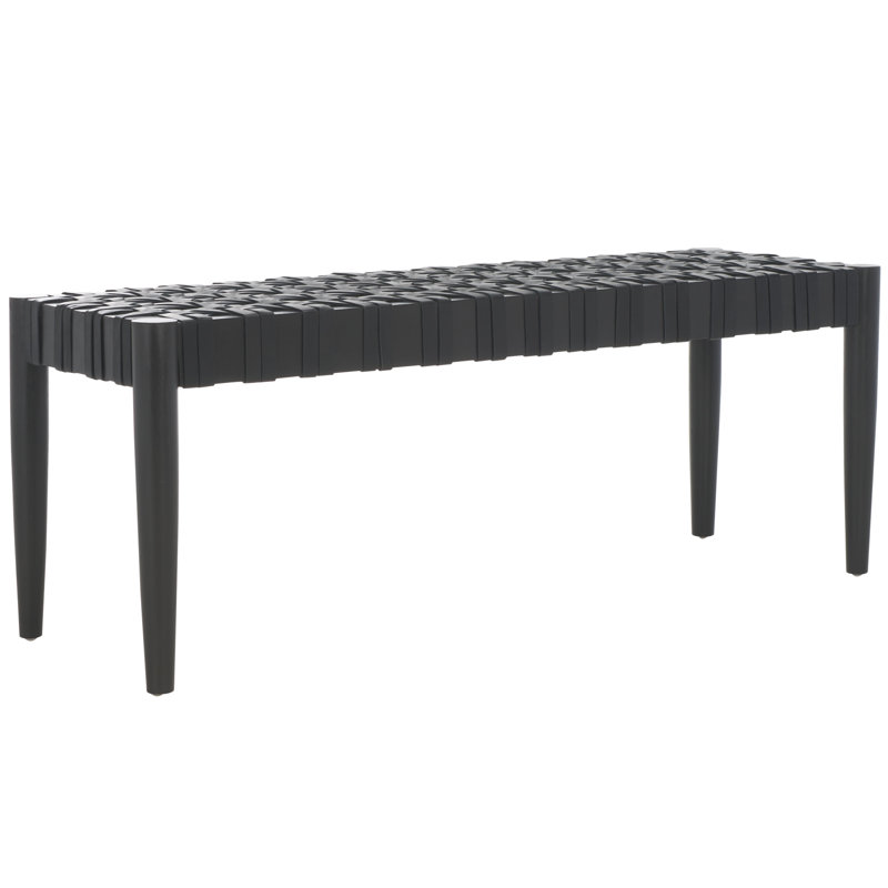 Kaveona Woven Leather Bench