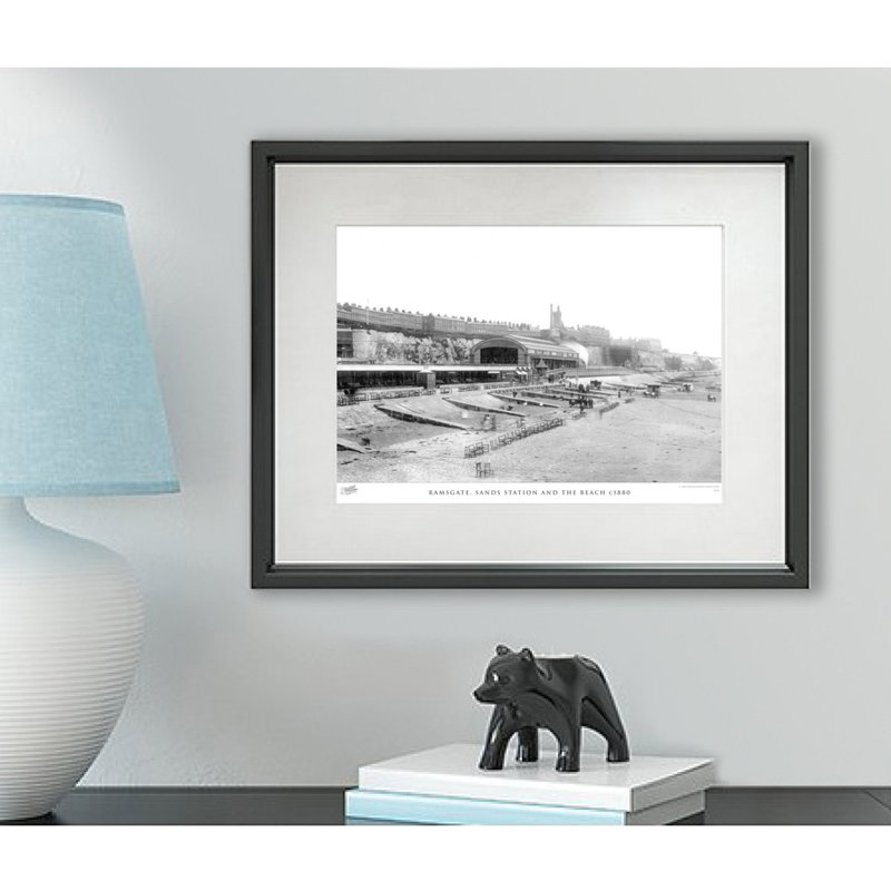 Ramsgate, Sands Station And The Beach C1880 by Francis Frith - Single Picture Frame Print, 40cm H x 50cm W x 2.3cm D