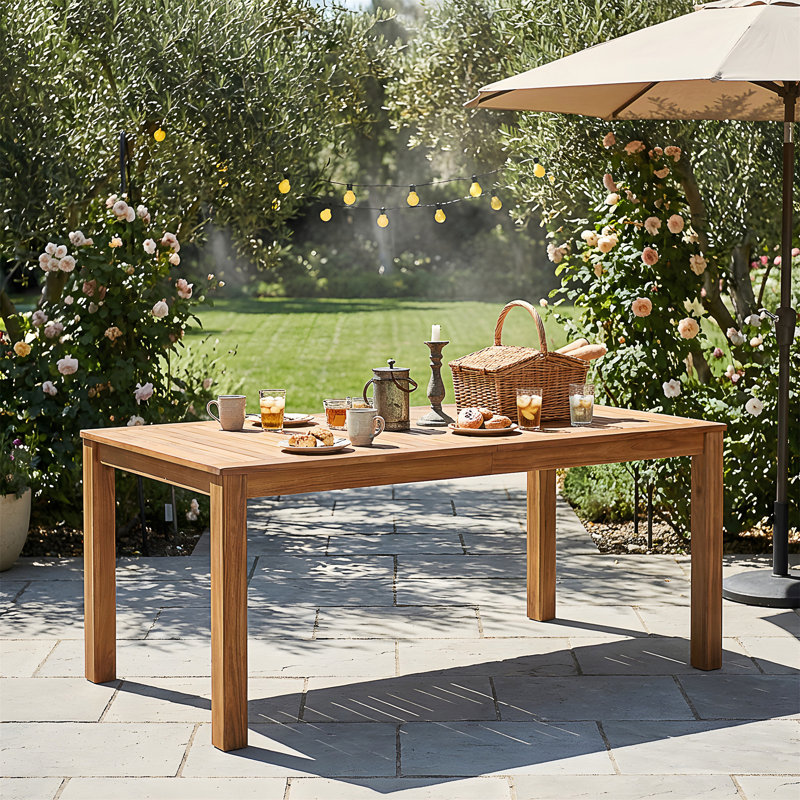 Table de salle à manger en bois d'acacia durable L 67 po