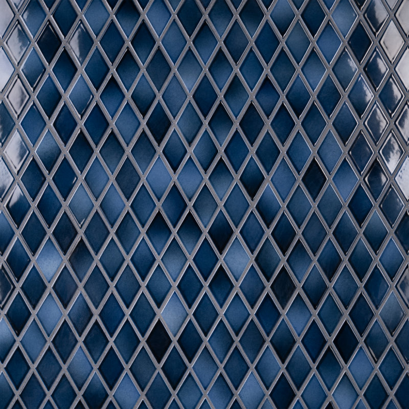 Hudson 2" x 3" Porcelain Grid Mosaic Wall & Floor Tile, Midnight