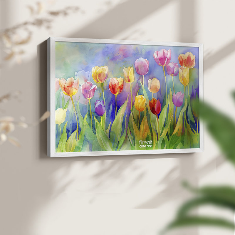 Série florale-Cxxi-impression encadrée, H 11 po x l 14 po, Blanc