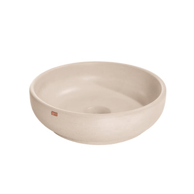 Fladd Round Concrete Vessel Sink