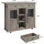 Îlot de cuisine, chariot roulant pour îlot de cuisine sur roulettes avec plateau rabattable-1142360284