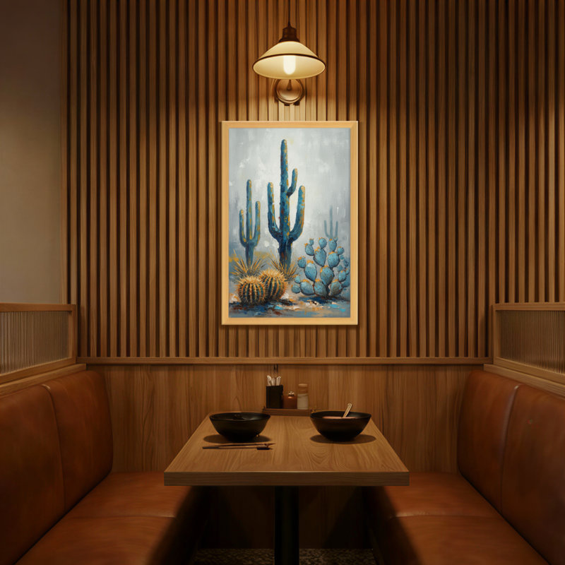 Plantes et fleurs, paysage de cactus du désert, reproduction d'art sur toile, H 18 po x l 12 po
