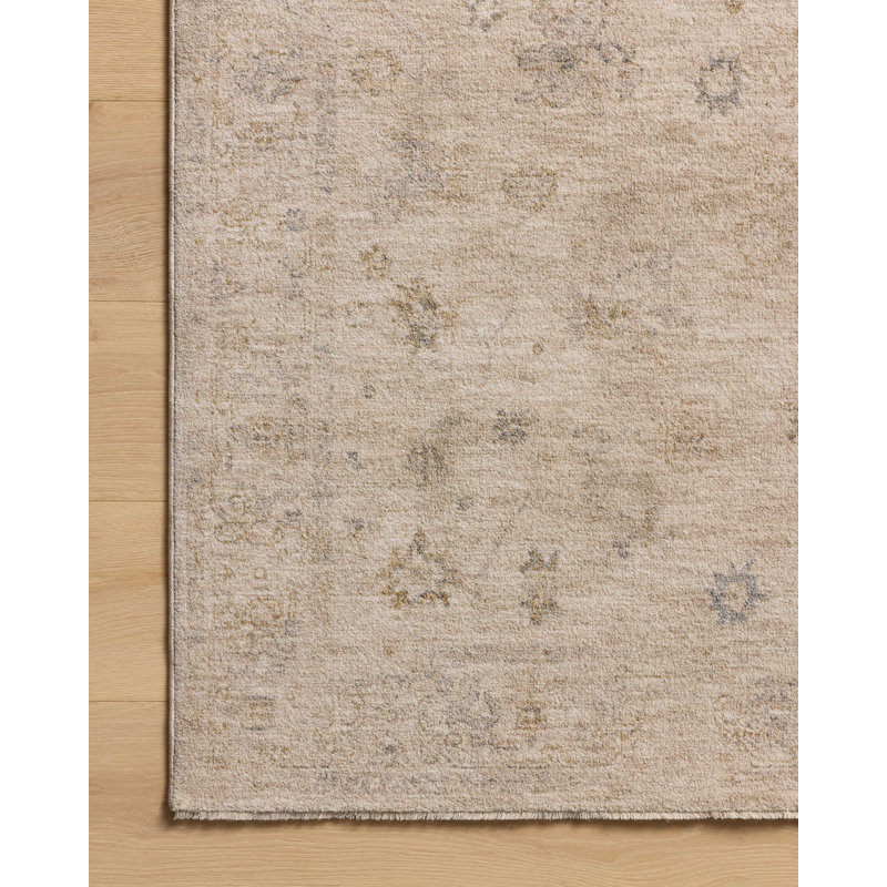 Tapis avoine / pierre Chris Loves Julia x Loloi Louisa, Rectangle 2 pi 3 po x 3 pi 10 po