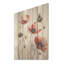 Minimalisme rouge blanc boutons d'or - Art mural en bois sur bois de pin naturel-1052233636