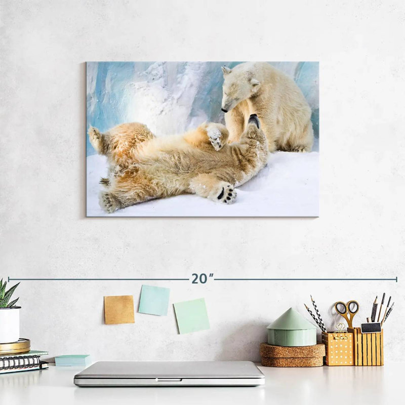 Brampt Polar Bears, 8" H x 12" W