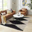 Tapis noir et ivoire moderne