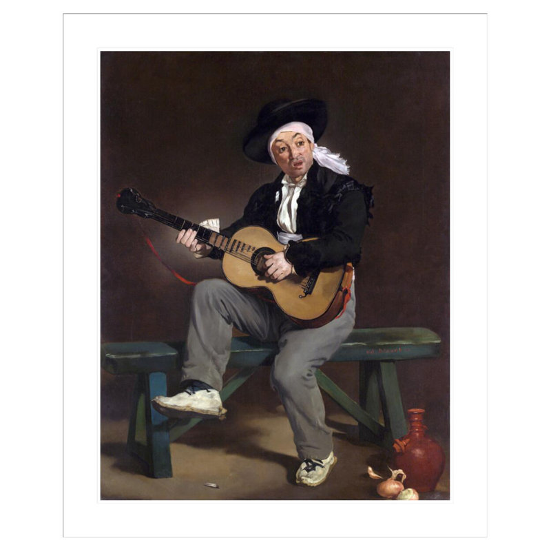 The The Singer espagnol par Edward Manet, impression giclée sur cadre, H 40,9 po x l 33,5 po