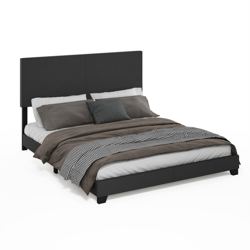 Thionville Upholstered Standard Bed, Black, California King
