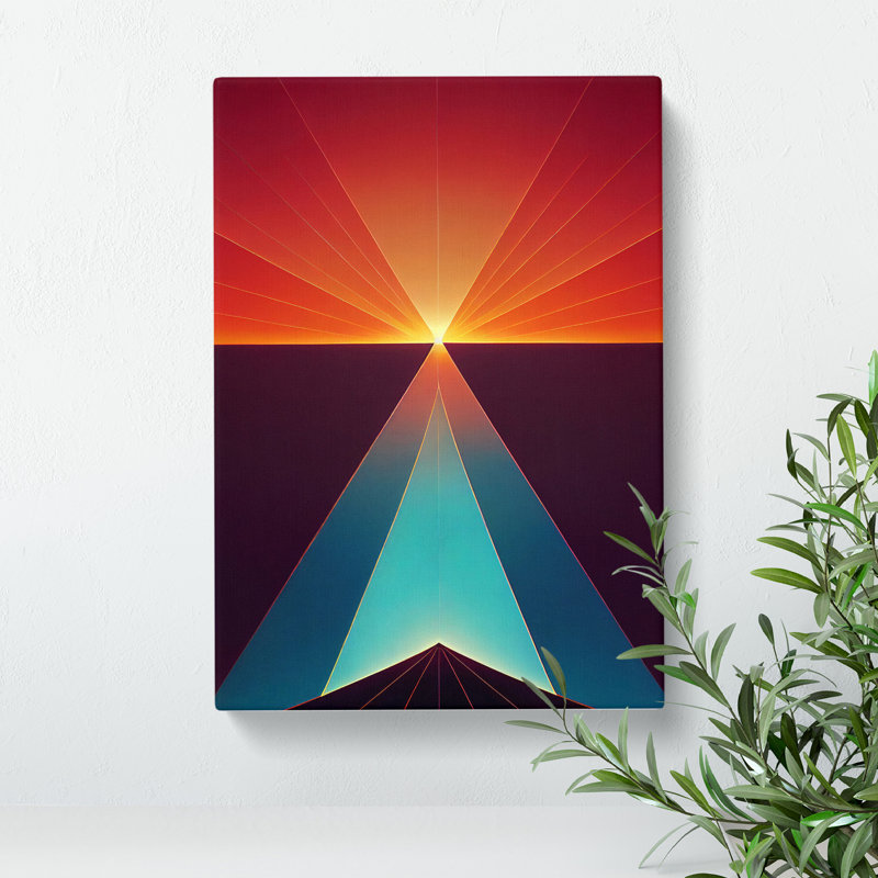 Powerful Abstract Sunset - Wall Art, Wrapped Canvas, 76cm H x 50cm W, No Matte