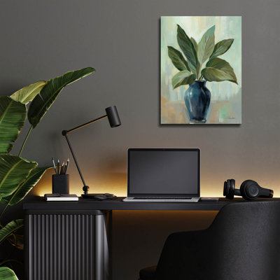  «Mint and Blue Still Life» par Silvia Vassileva, art mural en verre acrylique, 12 po x 16 po