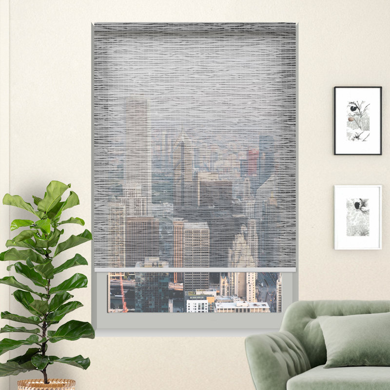 Abat-jour naturel tissé naturel, L 24 po x L 84 po, Gris