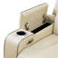 Causeuse inclinable électrique 71,5 po en cuir respirant avec base à DEL, porte-gobelets et console de rangement-1102376159