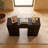 Modern solid-color irregular-shaped console table-847663814-847663817