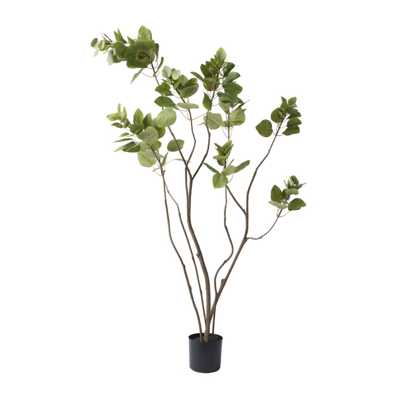 4' Artificial Potted Cotinus Coggygria Tree, Green