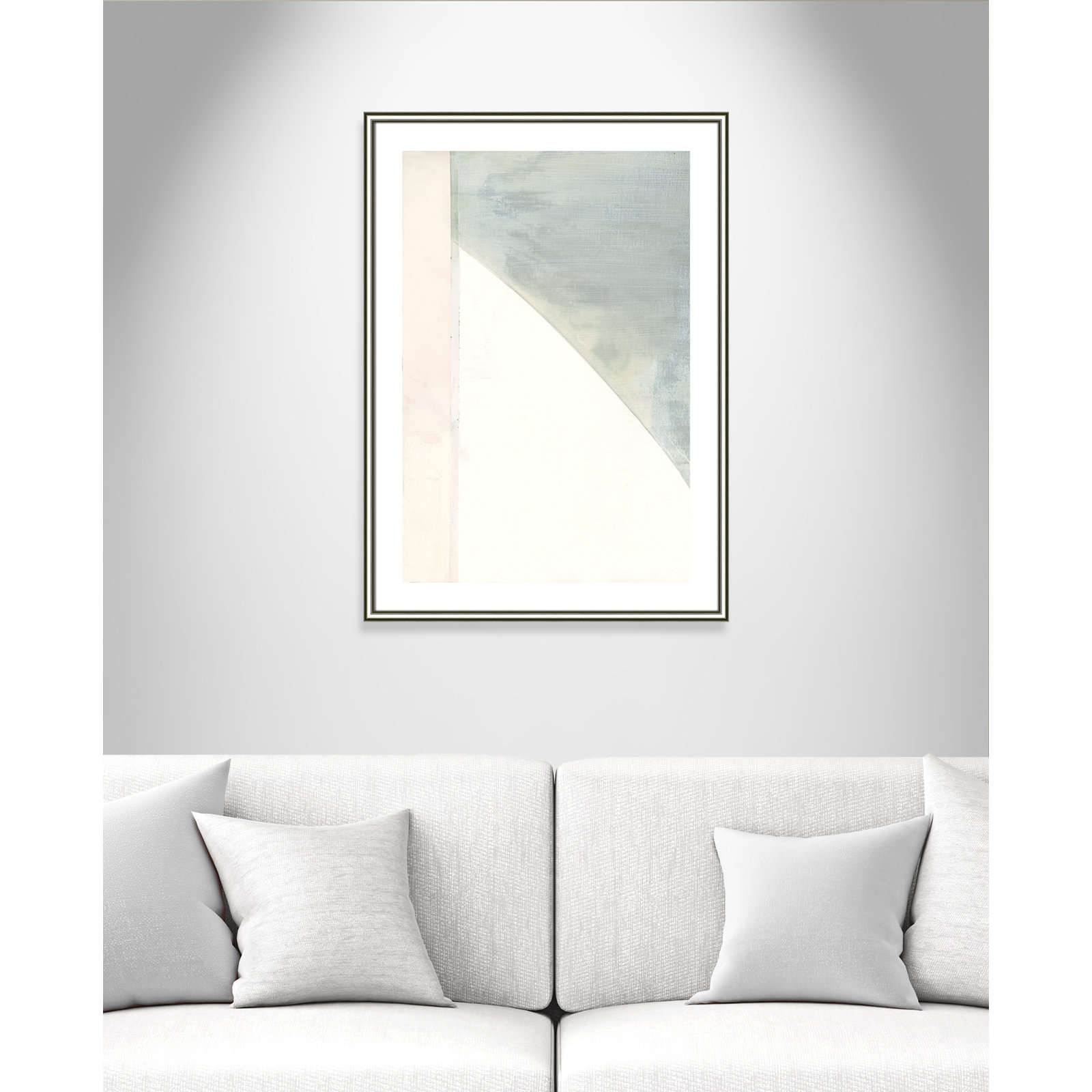 In Neutral I - Painting Print, Silver Framed Paper, 35.5" H x 25.5" W x 0.88" D