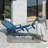 Patio Lounge Chair Outdoor, Hdpe Outdoor Chaise Lounge With Reclining Backrest, Pool Lounger Chair For Outside, Poolside, Sunbathing Tanning, Blue-1985484346