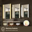 Pharmacie moderne à DEL de 24 po x H 36 po avec miroir, anti-buée, prises de courant et tablettes réglables-835739266-805746349