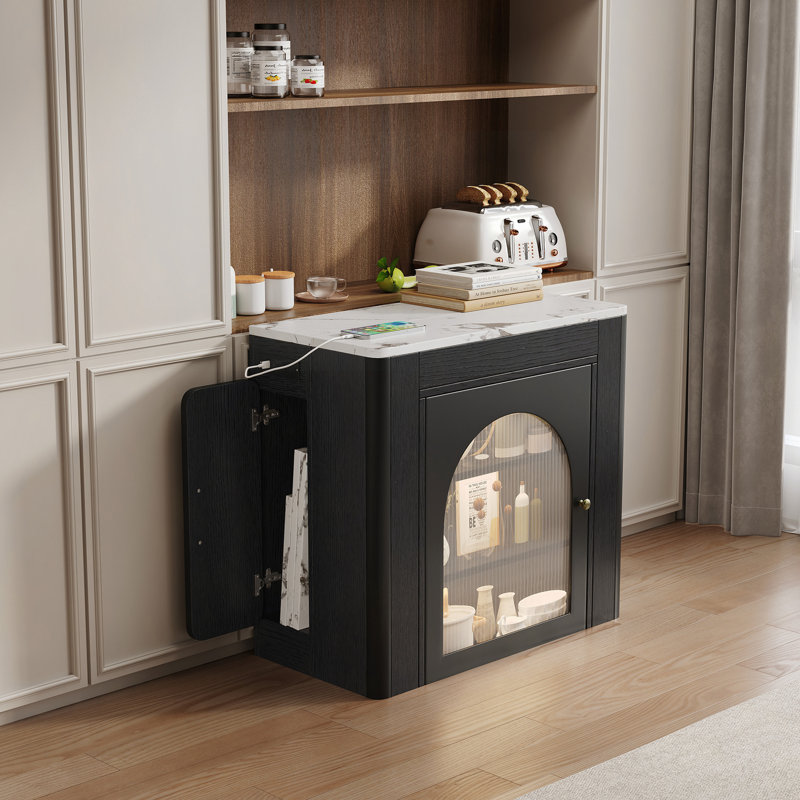 Table de salle à manger extensible avec 3 rallonges amovibles, table d'îlot mobile avec prise de courant, armoire avec rangement pour la salle à manger et le salon