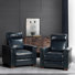 Adela 36.02'' W Genuine Leather Power Recliner with Solid Wood Legs