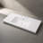 48" Resin Basin for Bathroom Vanity, Bathroom Sinks with 3-Faucet Holes, Vanity Top only, Bright White