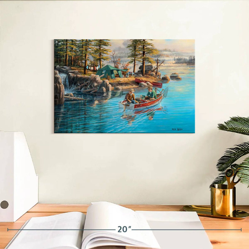 Senne Fishing Camp, 8" H x 12" W