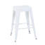 Tabourets de bar en métal sans dossier, hauteur du comptoir (lot de 2), non empilables, détachables, montage facile et rapide, design compact idéal pour îlot de cuisine, bar ou salle à manger - Blanc pur.