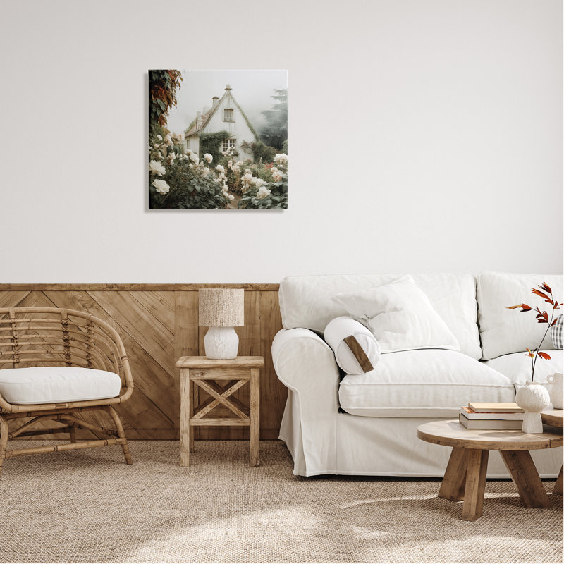 «Foggy Cottage Garden» par Lazar Studio - impression sur toile tendue, H 24 po x l 24 po x P 1,5 po