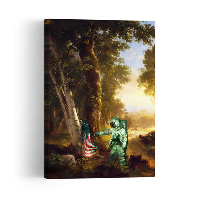 Out Of Context Retro Surreal Vintage Landscape Nature Wall Art Print 1 Piece Wrapped Canvas Wall Art