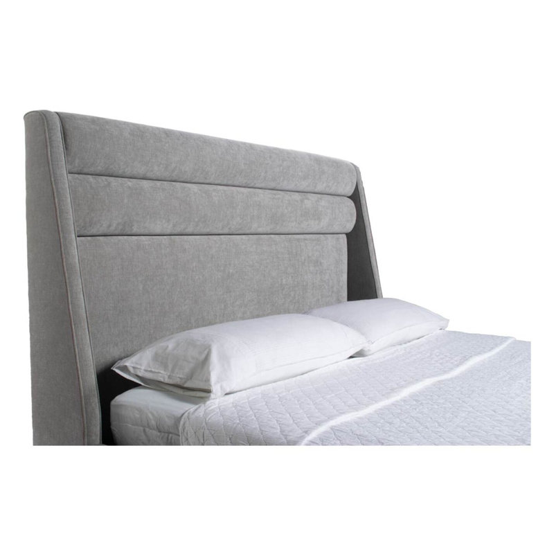 Frankie Upholstered Bed, King, Gray