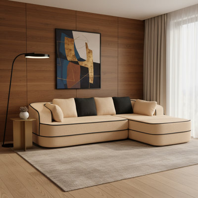Chaise longue en tissu Teddy