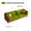 Causeuse-coussin standard en cuir véritable brun