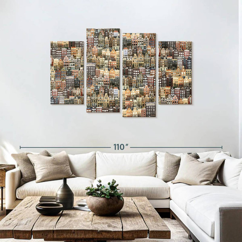 Sireci Amsterdam Cityscape, 48'' H x 75'' W