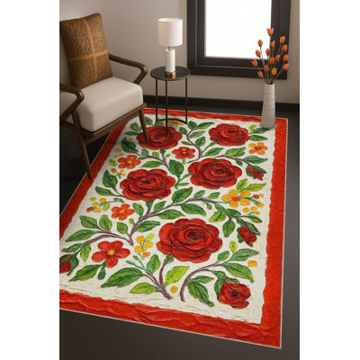 Tapis bleu tissé lavable rétro Mosso