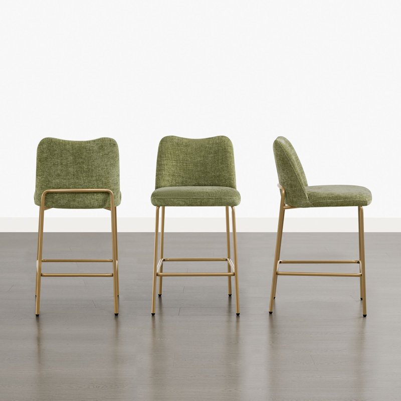 Tabourets de bar 26 pouces, Green/Gold