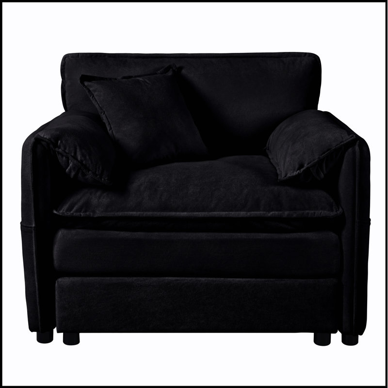 Fauteuil modulaire surdimensionné avec coussin décoratif, fauteuil rembourré en chenille moderne pour le confort du salon et de la chambre à coucher