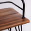 Banc de patio en bois avec structure en métal - rustique, 48 po x 18 po x 26 po, solide de 26,64 lb et rustique