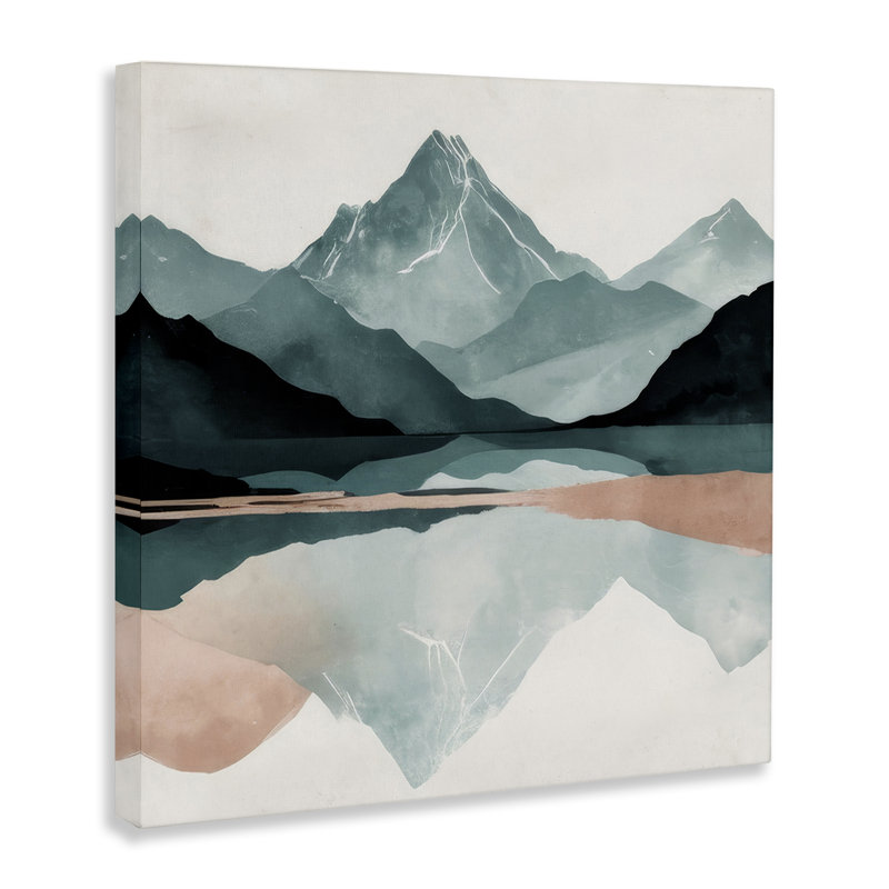 Art mural sur toile Reflections of High Peaks par Denise Dundon, H 36 po x l 36 po