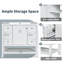 Meuble-lavabo sur pied simple 36 po avec plateau en céramique Khasim-547808496